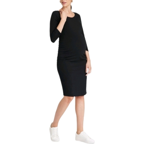3/4 Sleeve Essential T-Shirt Maternity Dress | Isabel Maternity | X Large - Picture 1 of 7